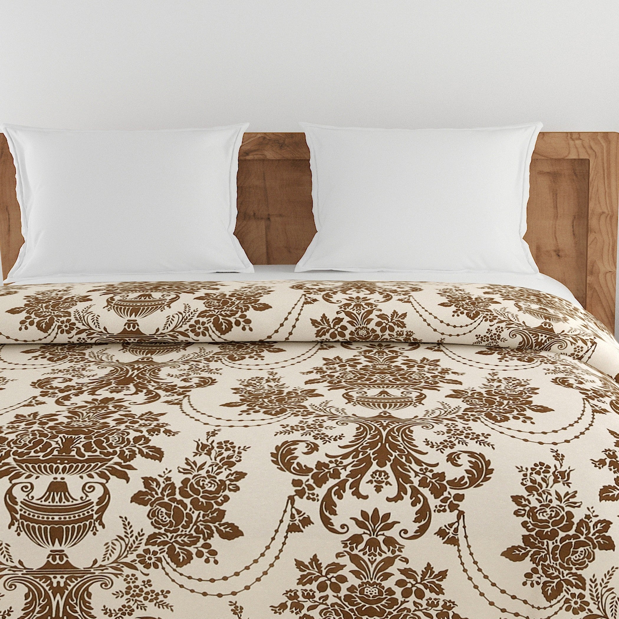 Elegant Cotton Ethnic motif Brown Single AC Quilt