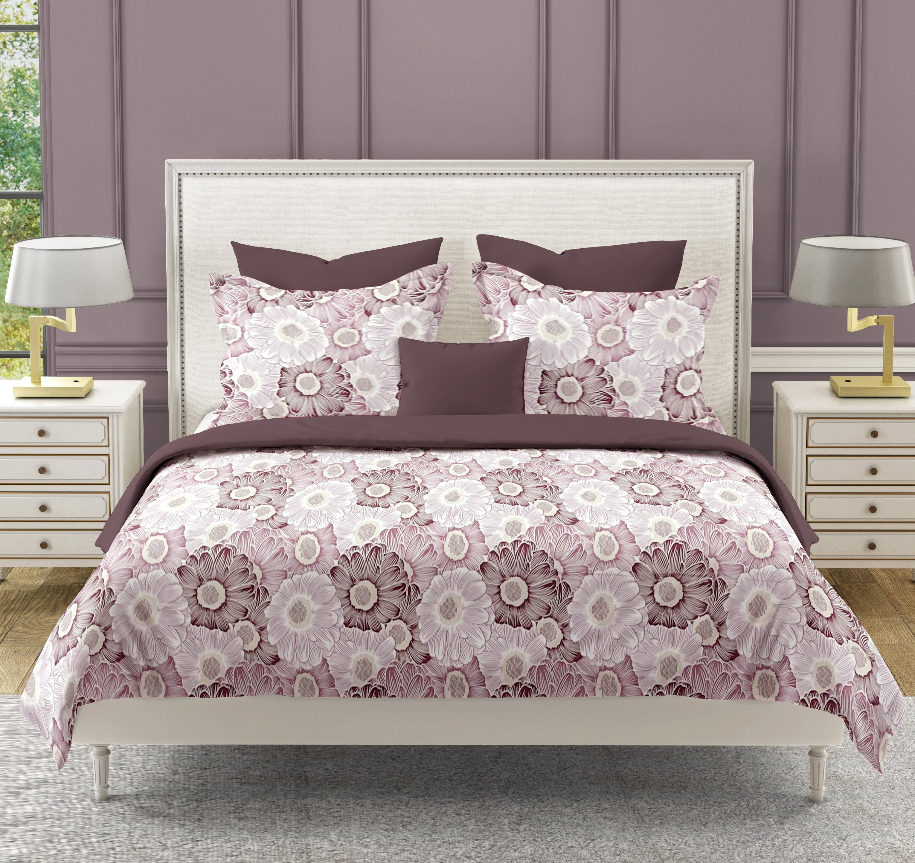 Soft Cotton Floral Purple Double Winter Quilt