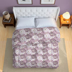 Soft Cotton Floral Purple Double AC Quilt