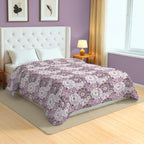 Soft Cotton Floral Purple Double AC Quilt
