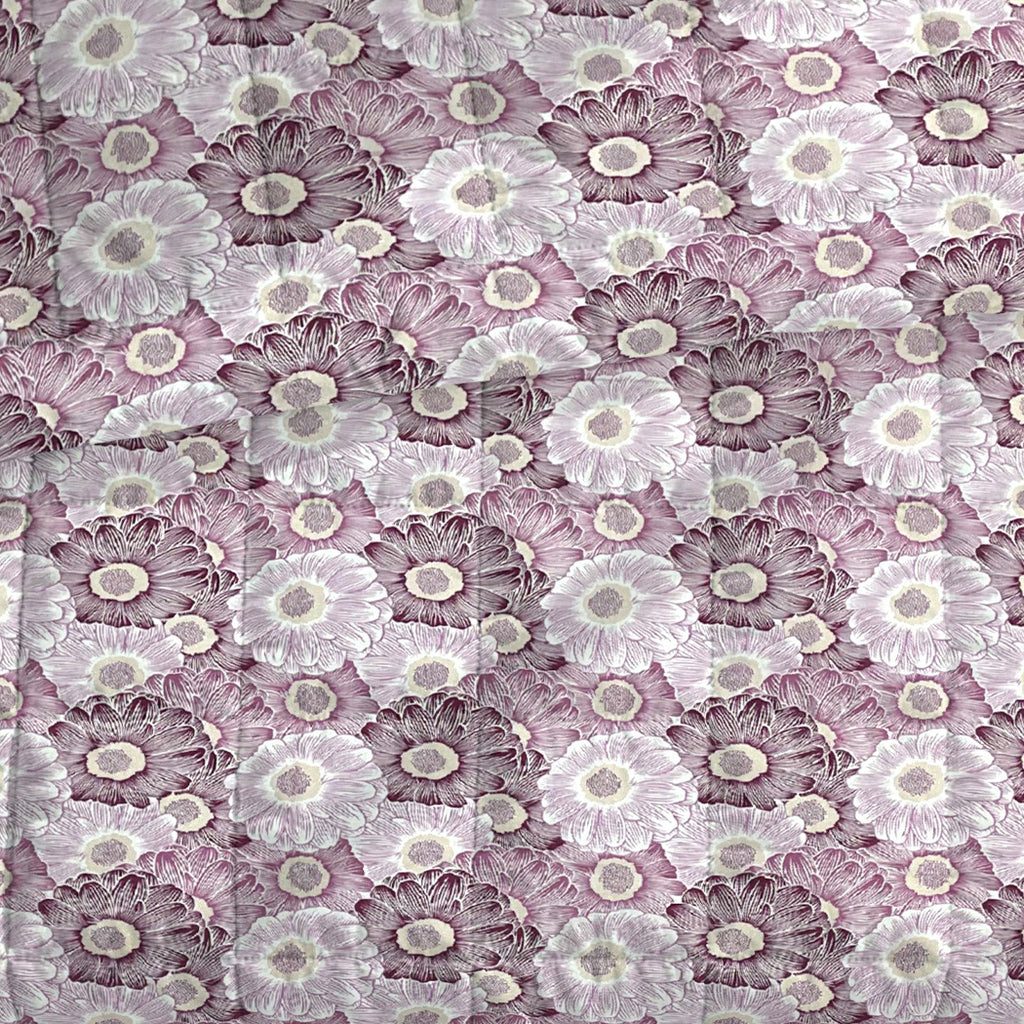 Soft Cotton Floral Purple Double AC Quilt