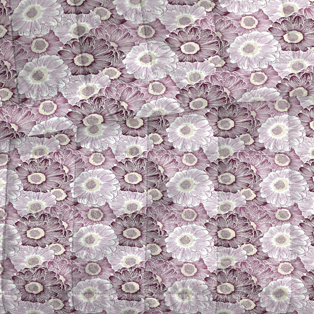 Soft Cotton Floral Purple Double AC Quilt