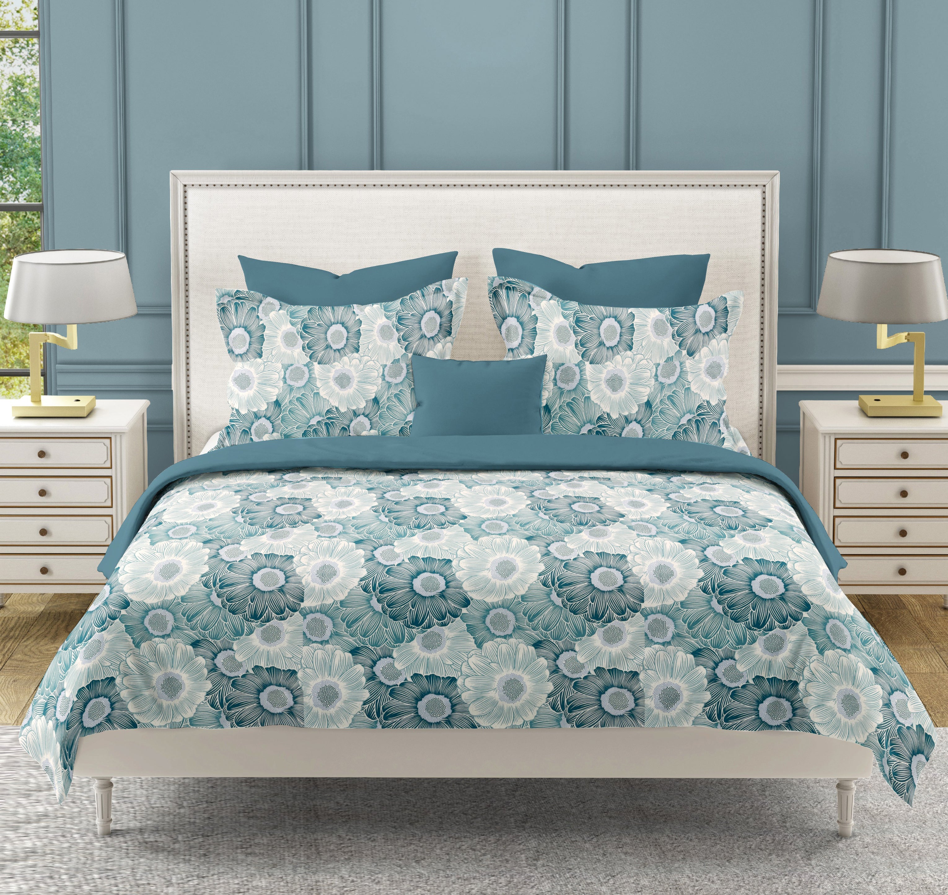 Soft Cotton Floral White/neutral Single AC Quilt