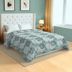 Soft Cotton Floral White/neutral Double AC Quilt