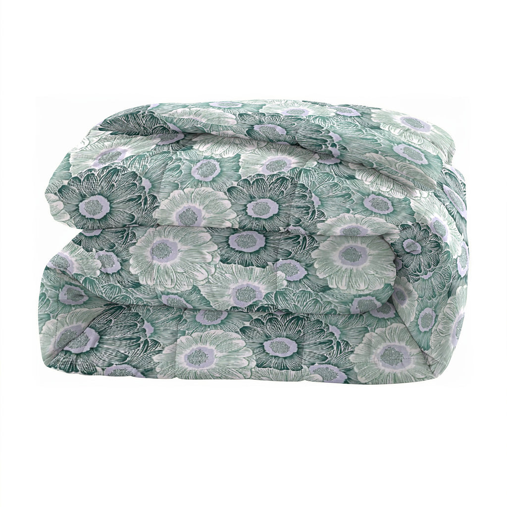 Soft Cotton Floral White/neutral Double AC Quilt