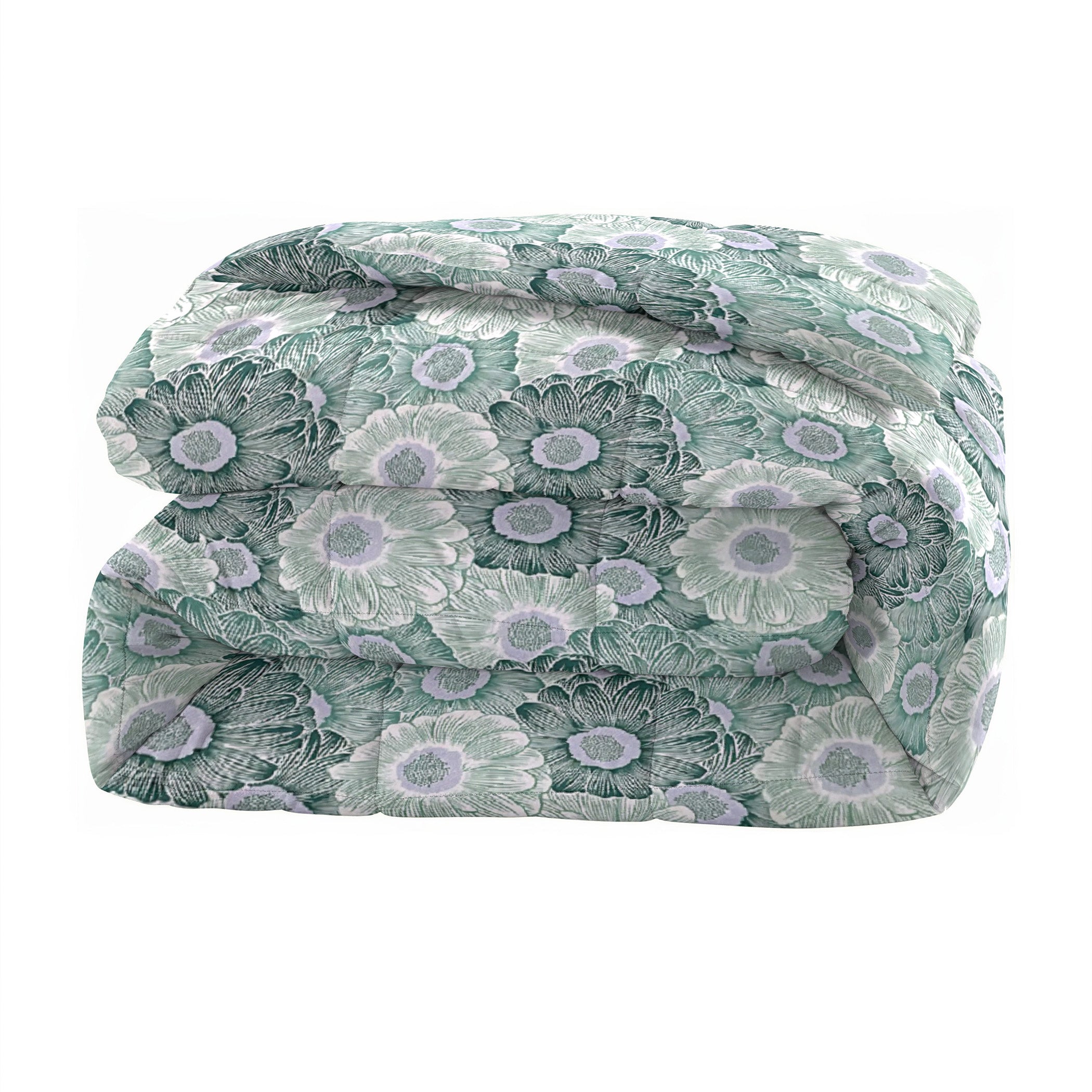 Soft Cotton Floral White/neutral Double AC Quilt