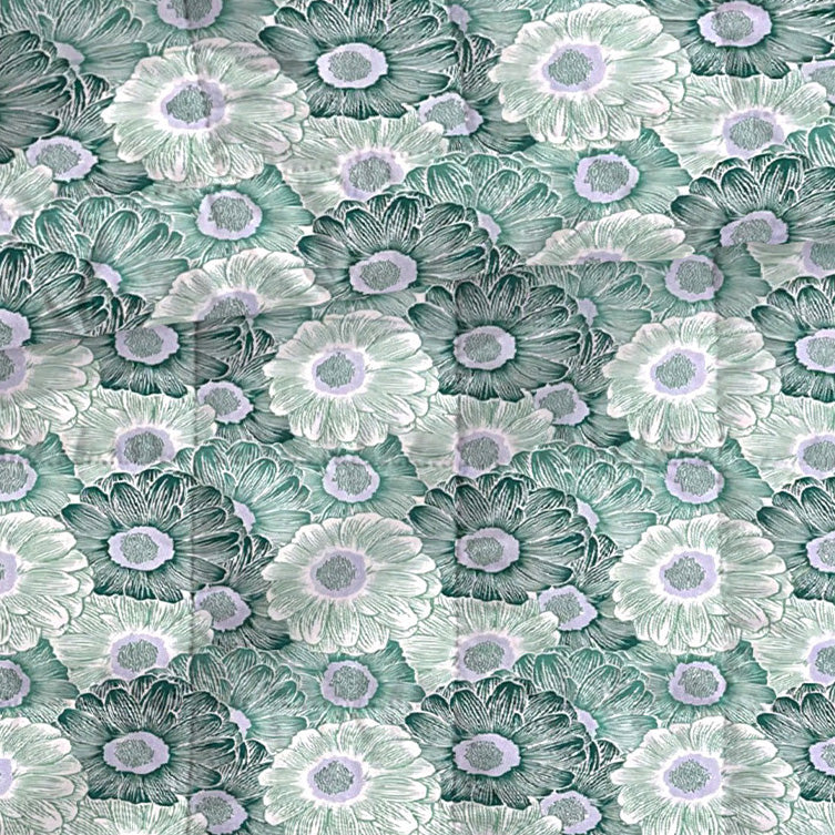 Soft Cotton Floral White/neutral Double AC Quilt