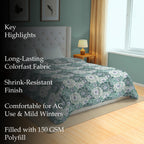 Soft Cotton Floral White/neutral Double AC Quilt