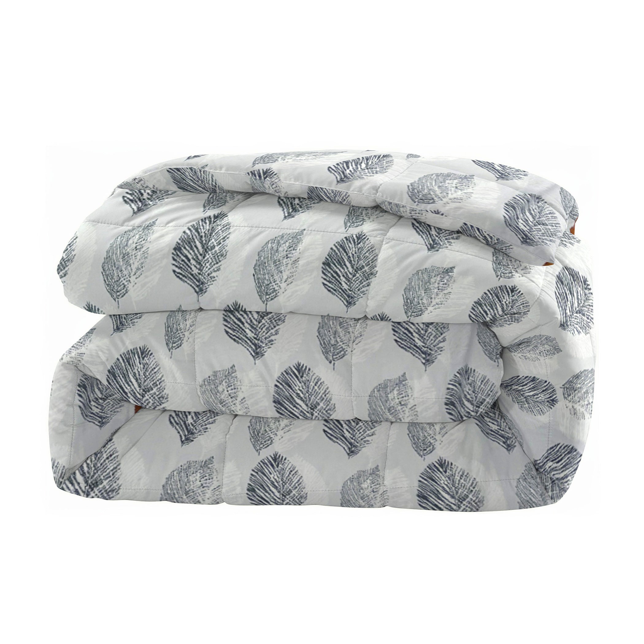 Cozy Cotton Leaf Grey Double AC Quilt