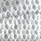 Cozy Cotton Leaf Grey Double AC Quilt