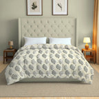 Cozy Cotton Leaf Pink Double AC Quilt