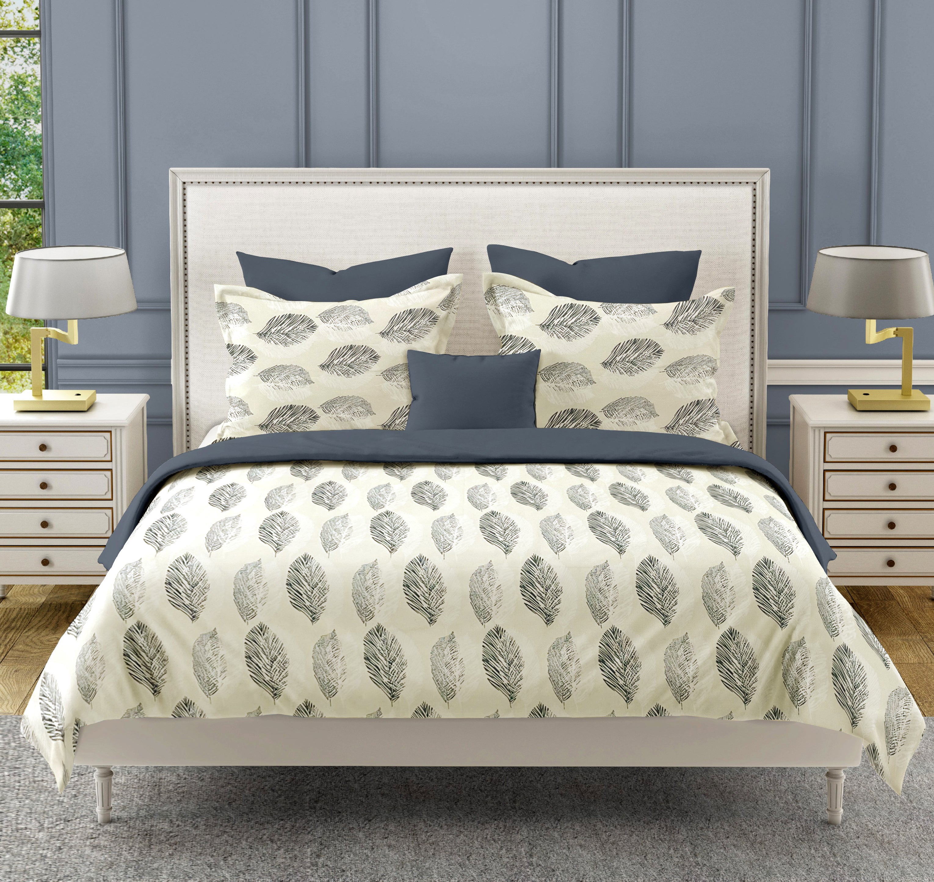 Cozy Cotton Leaf White/neutral Single AC Quilt