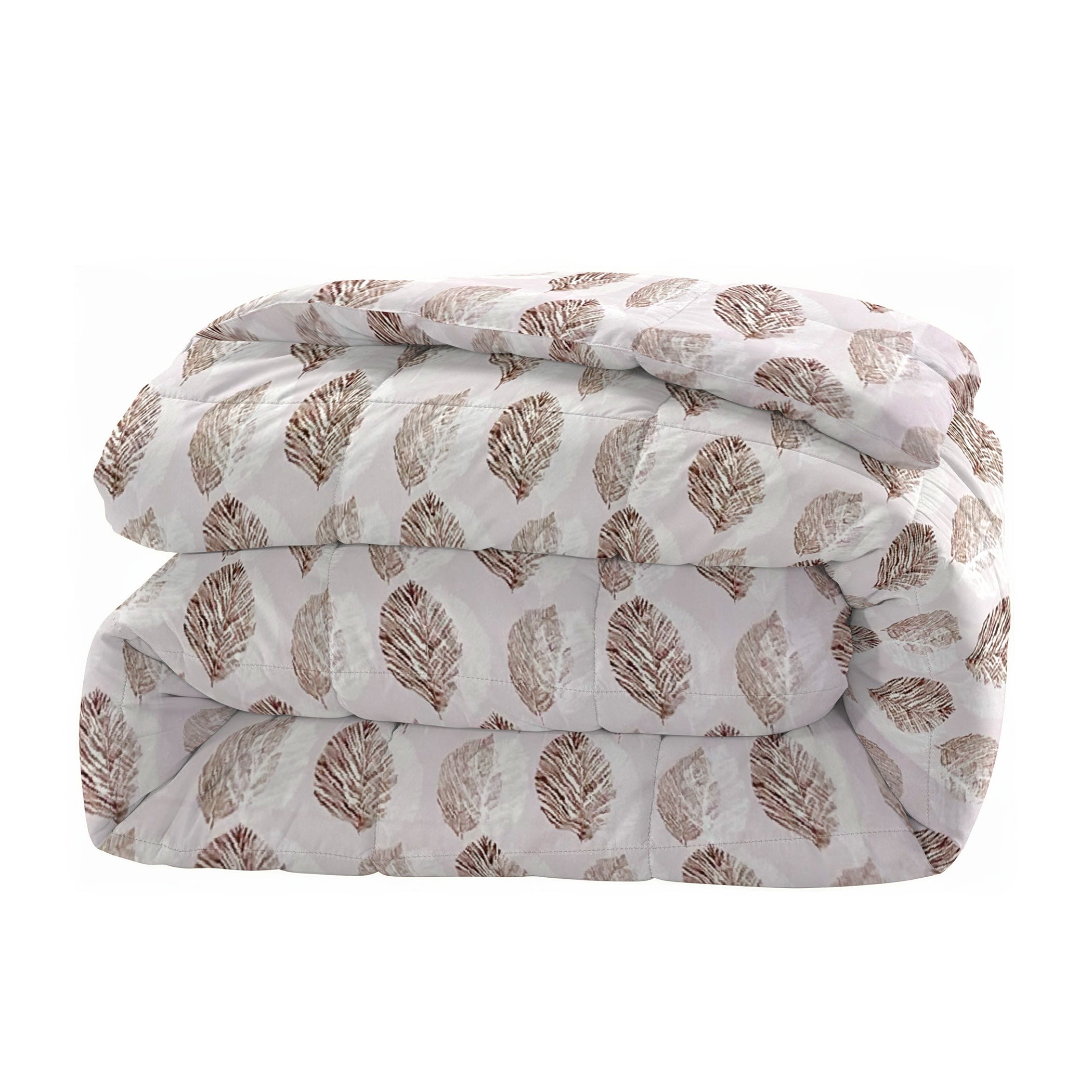 Cozy Cotton Leaf White/neutral Double AC Quilt