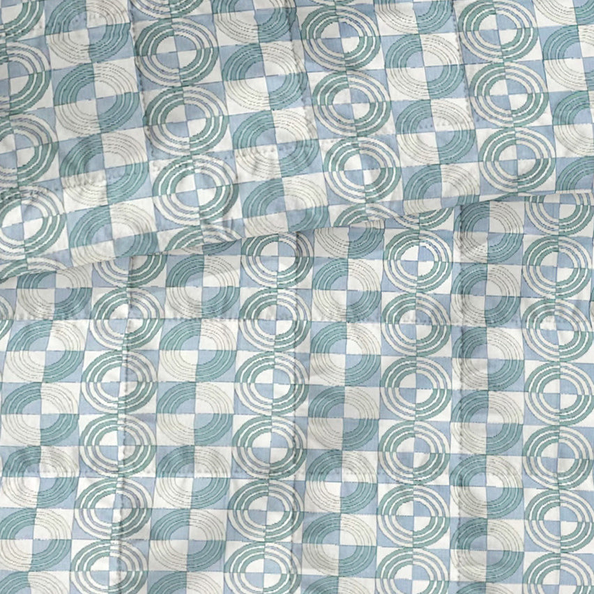 Modern Cotton Geometric White/neutral Double AC Quilt