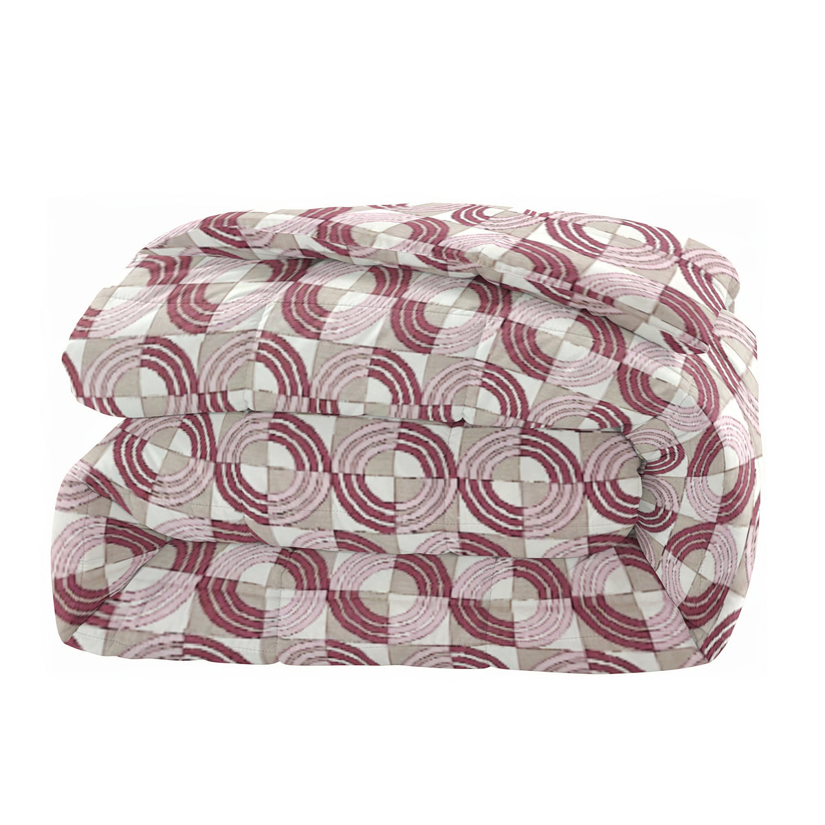 Basic Comfort Graphic Roto Cotton AC Quilt 150 GSM Pink Pack of 1