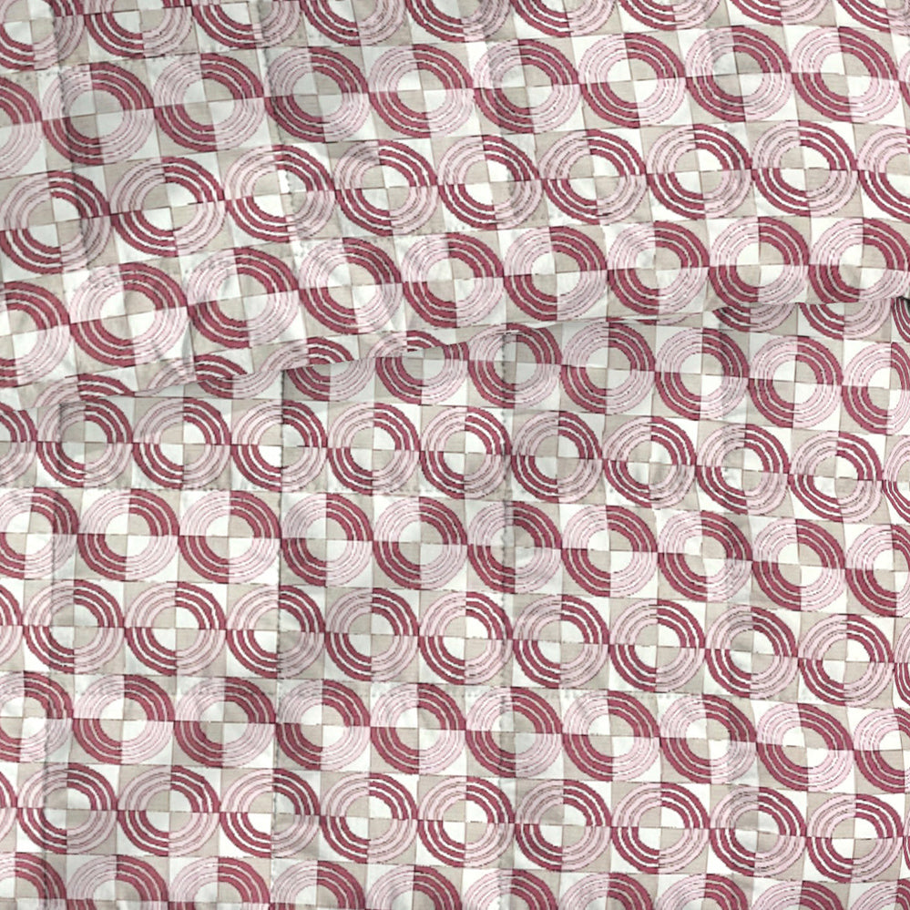 Basic Comfort Graphic Roto Cotton AC Quilt 150 GSM Pink Pack of 1