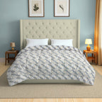 Modern Cotton Geometric Grey Double AC Quilt