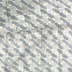 Modern Cotton Geometric Grey Double AC Quilt