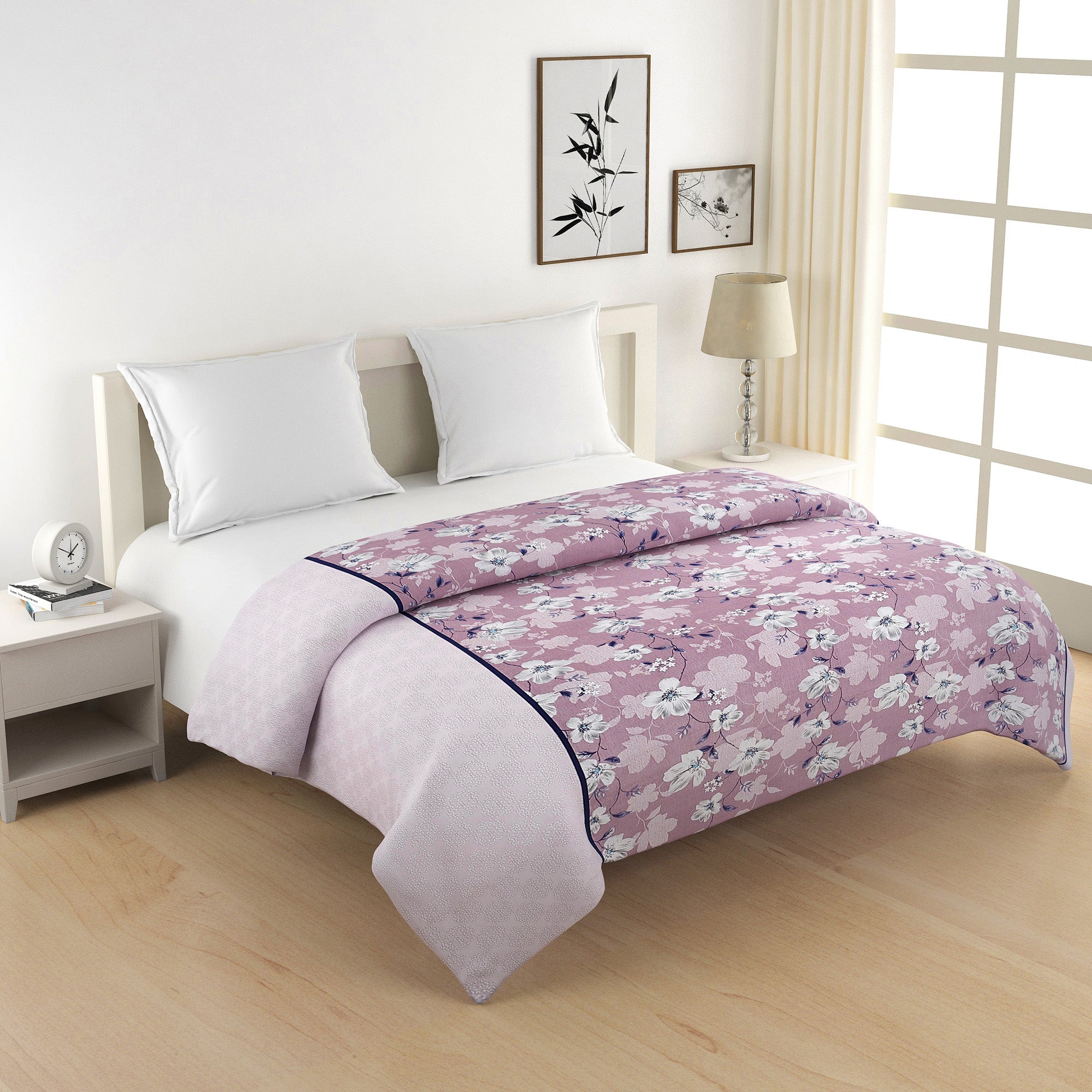 Soft Cotton Floral Pink Double Winter Quilt
