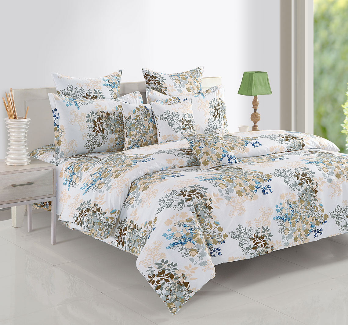 Soft Cotton Floral White/neutral Single Winter Quilt