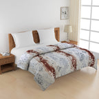 Artistic Cotton Abstract Red Single AC Quilt