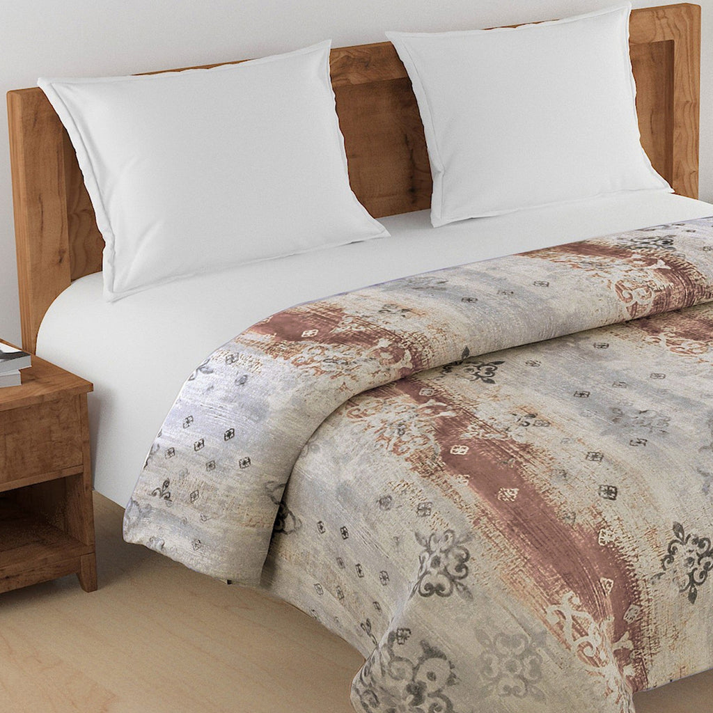 Artistic Cotton Abstract Red Single AC Quilt