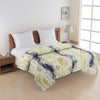 Artistic Cotton Abstract Yellow Single AC Quilt
