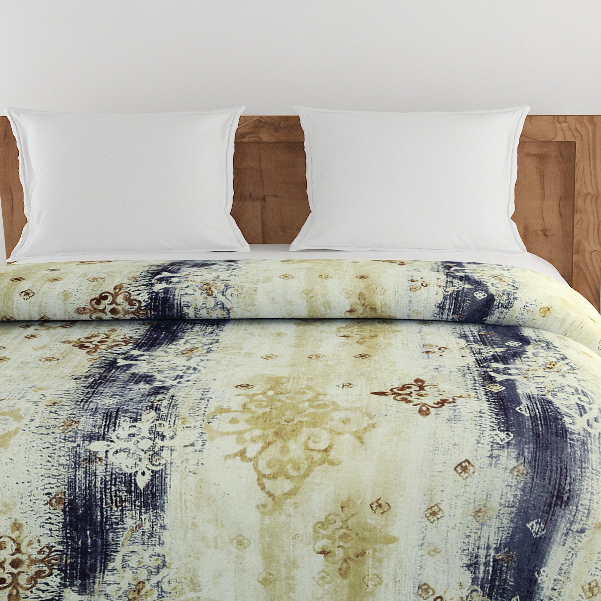 Artistic Pure cotton Abstract Yellow Double AC Quilt