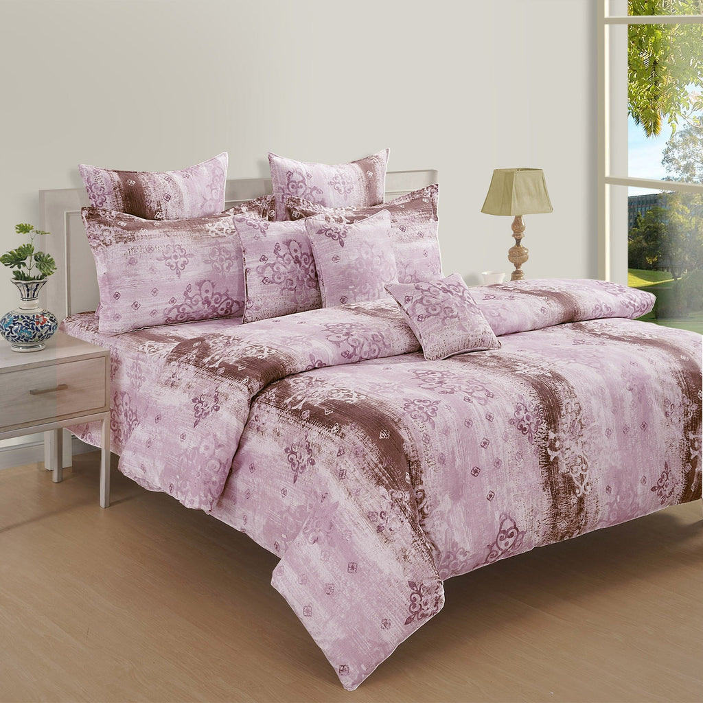 Artistic Cotton Abstract Pink Single Winter Quilt
