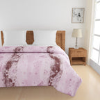 Artistic Cotton Abstract Pink Single AC Quilt