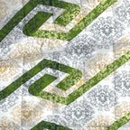 Artistic Cotton Abstract Green Double AC Quilt