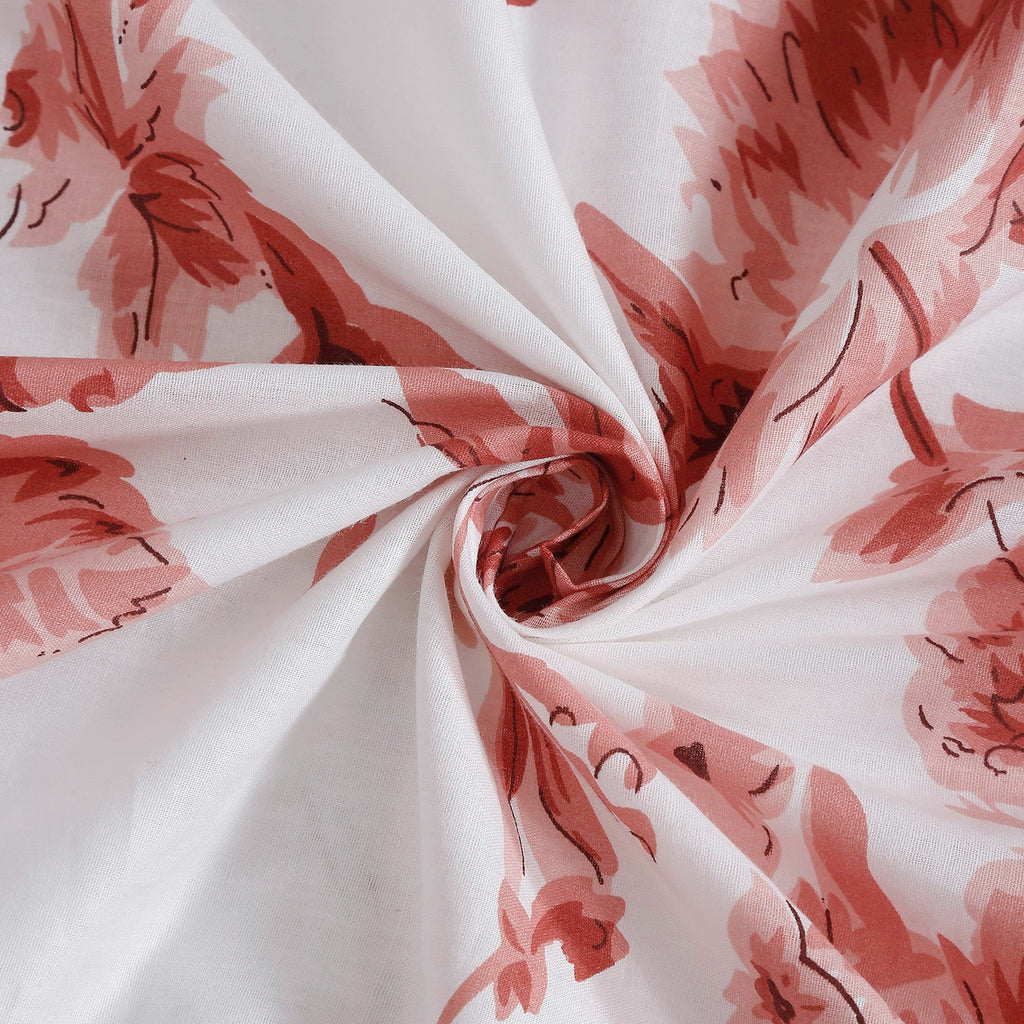 Soft Pure cotton Floral Orange Double AC Quilt