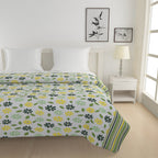 Soft Pure cotton Floral Green Double AC Quilt