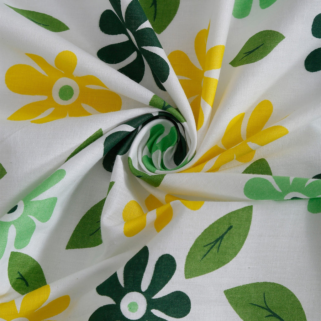 Soft Cotton Floral Green Single AC Quilt