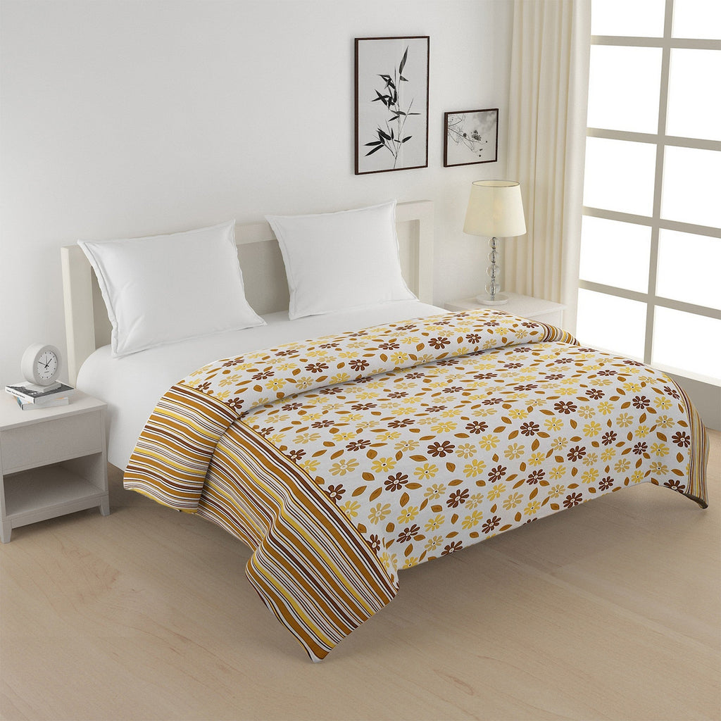 Soft Cotton Floral Brown Single Winter Quilt