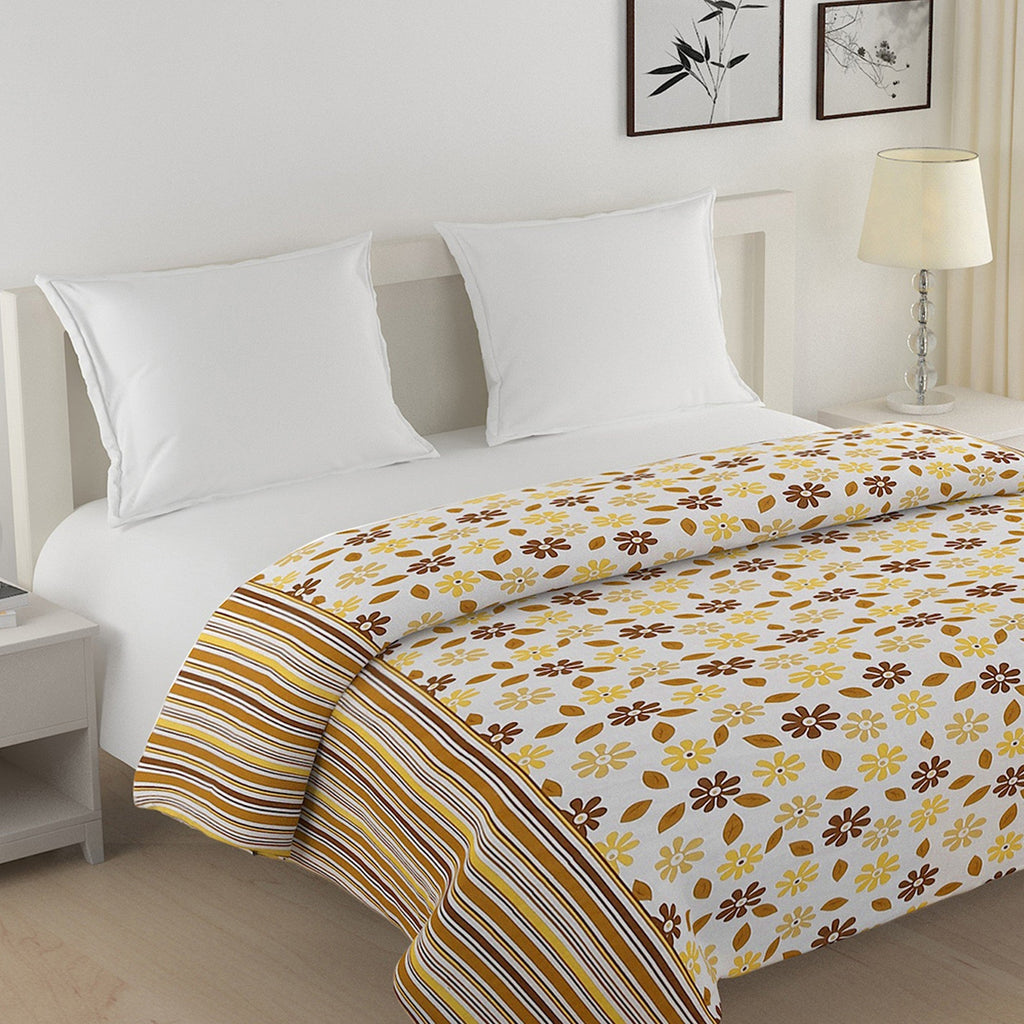 Soft Cotton Floral Brown Single Winter Quilt