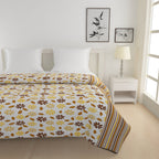 Soft Cotton Floral Brown Single Winter Quilt