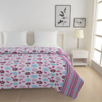 Soft Pure cotton Floral Brown Double AC Quilt