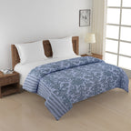 Elegant Cotton Ethnic motif Blue Single Winter Quilt
