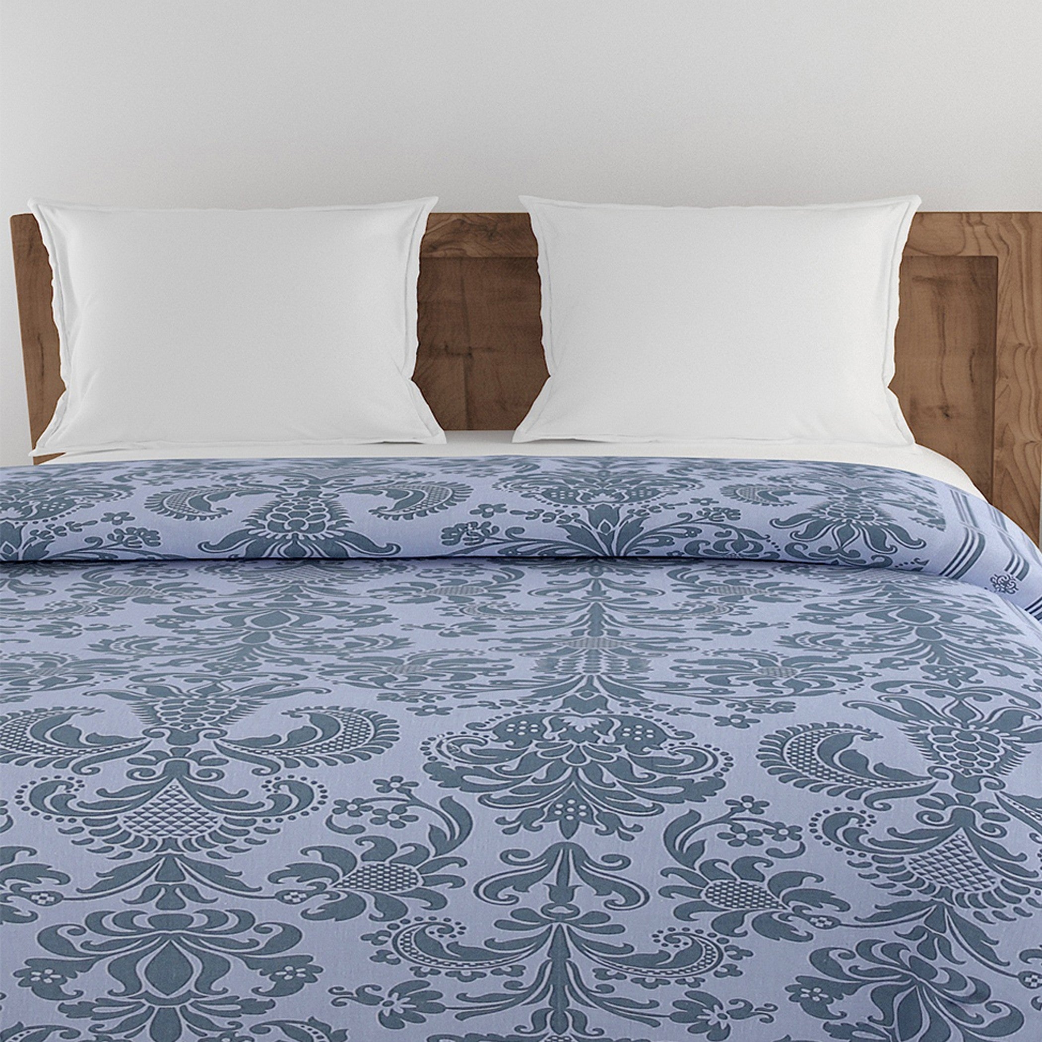 Elegant Pure cotton Motif Blue Double Winter Quilt