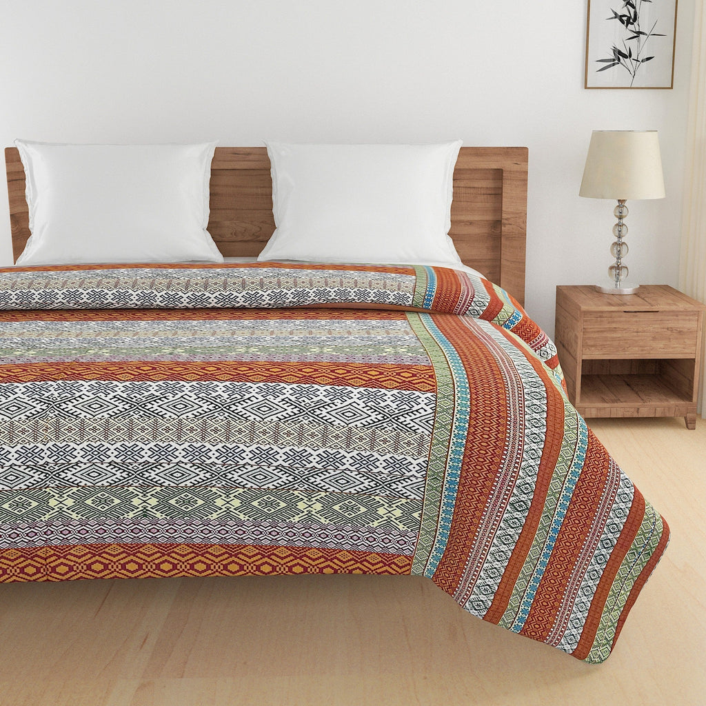 Modern Pure cotton Geometric Brown Double Winter Quilt