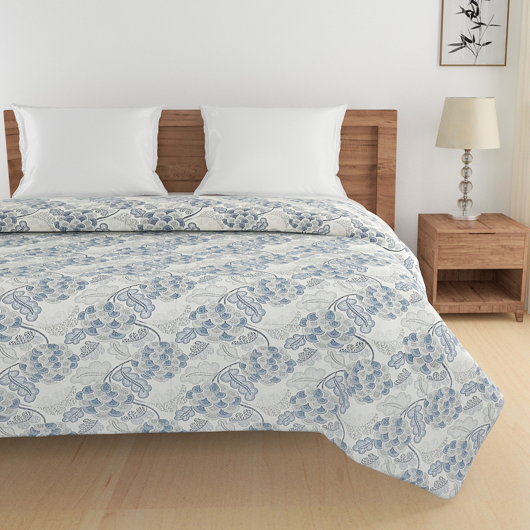 Soft Pure cotton Floral Blue Double Winter Quilt