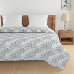 Soft Cotton Floral Blue Single Winter Quilt