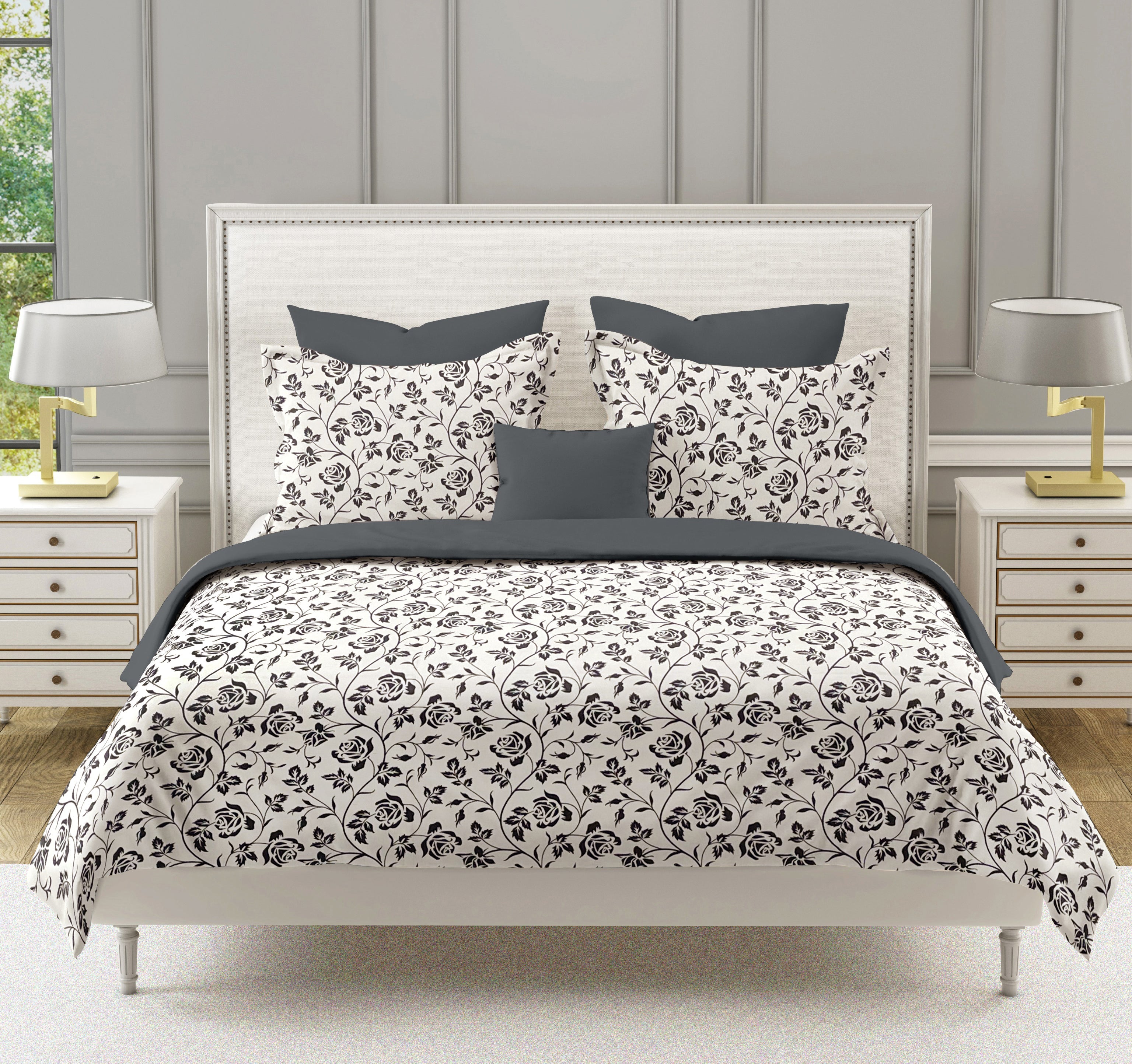 Soft Cotton Floral White/neutral Single Winter Quilt