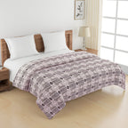 Elegant Cotton Motif Purple Single Winter Quilt