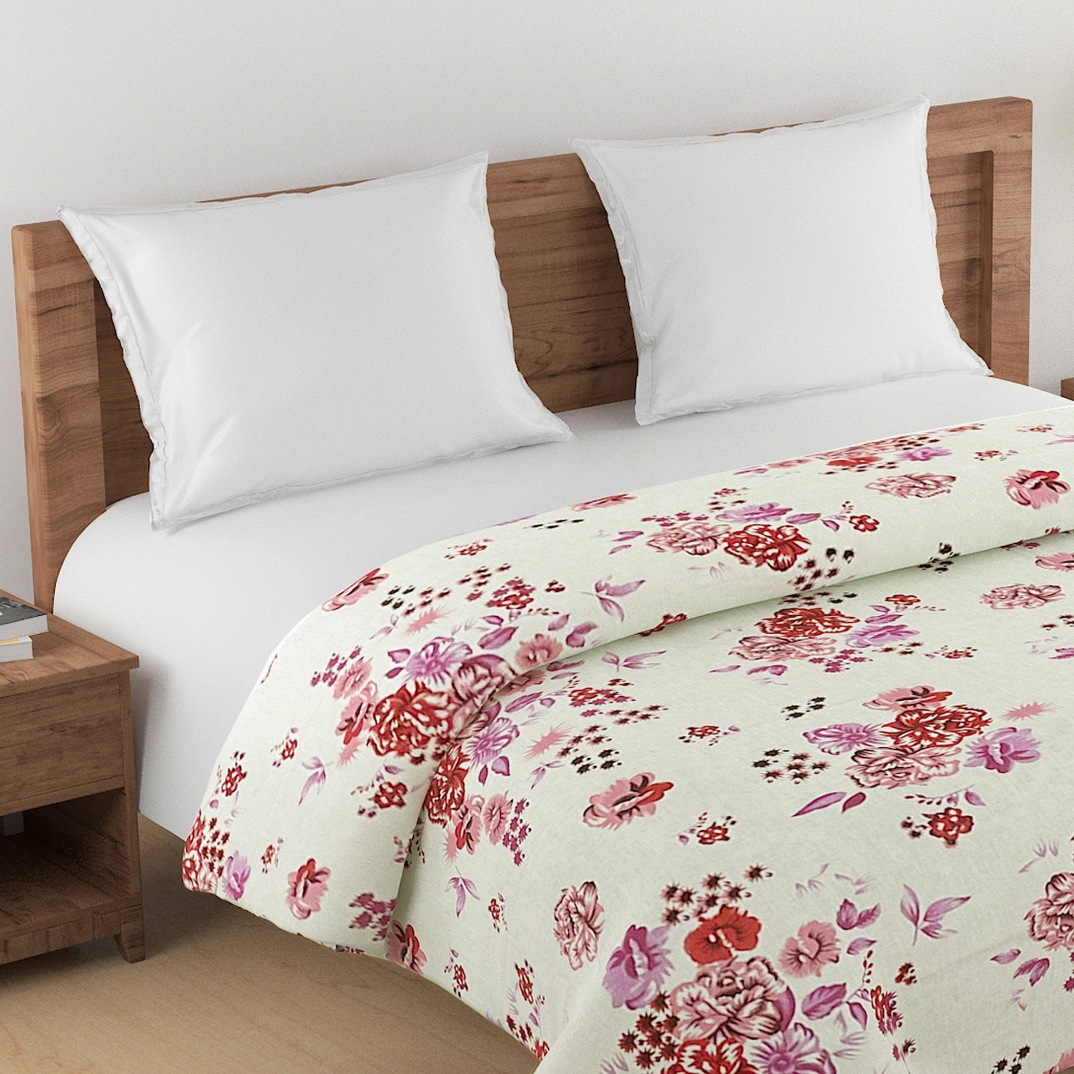 Soft Pure cotton Floral Pink Double AC Quilt