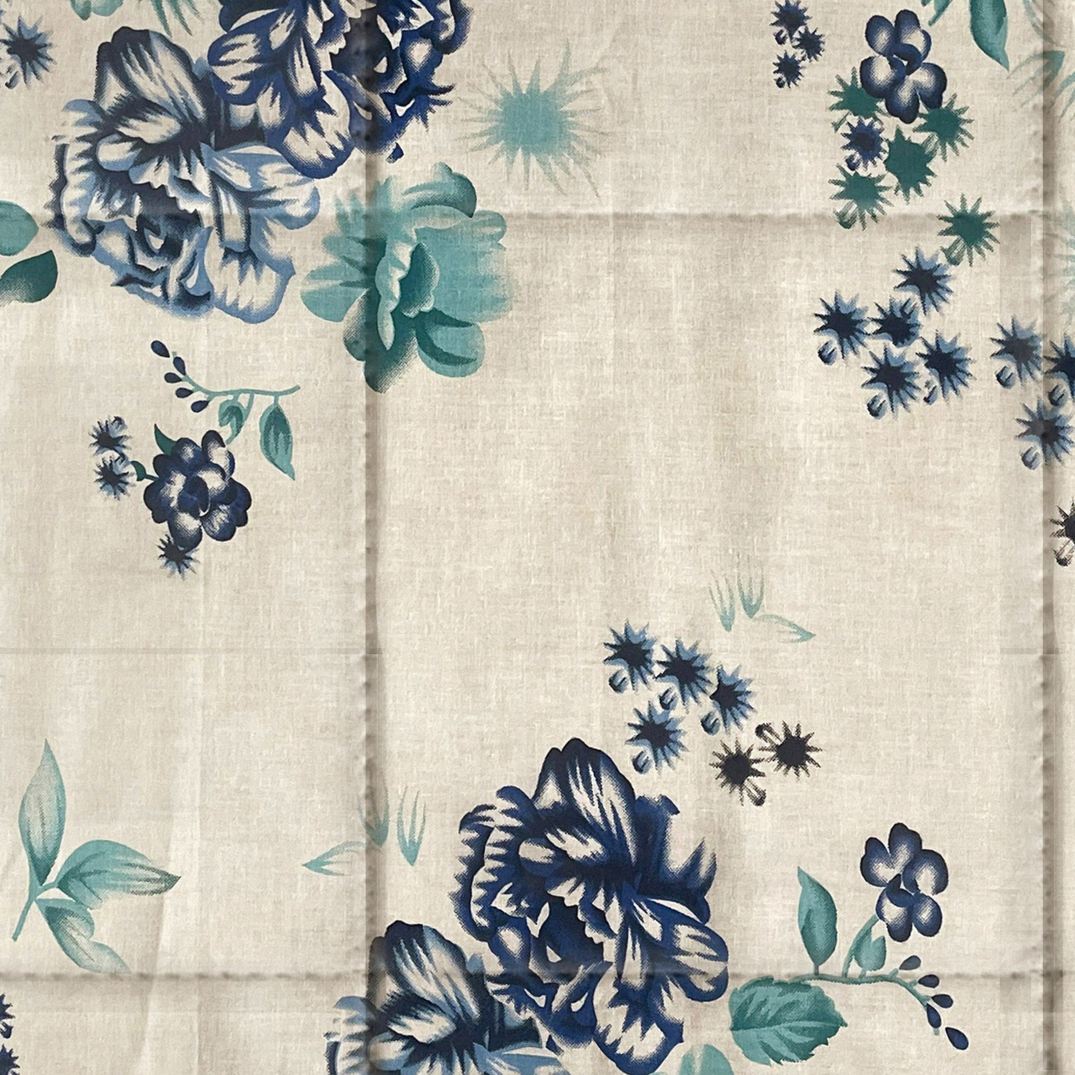 Soft Pure cotton Floral Blue Double AC Quilt