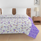 Soft Cotton Floral Purple Single Winter Quilt
