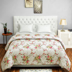 Soft Cotton Floral White/neutral Single AC Quilt
