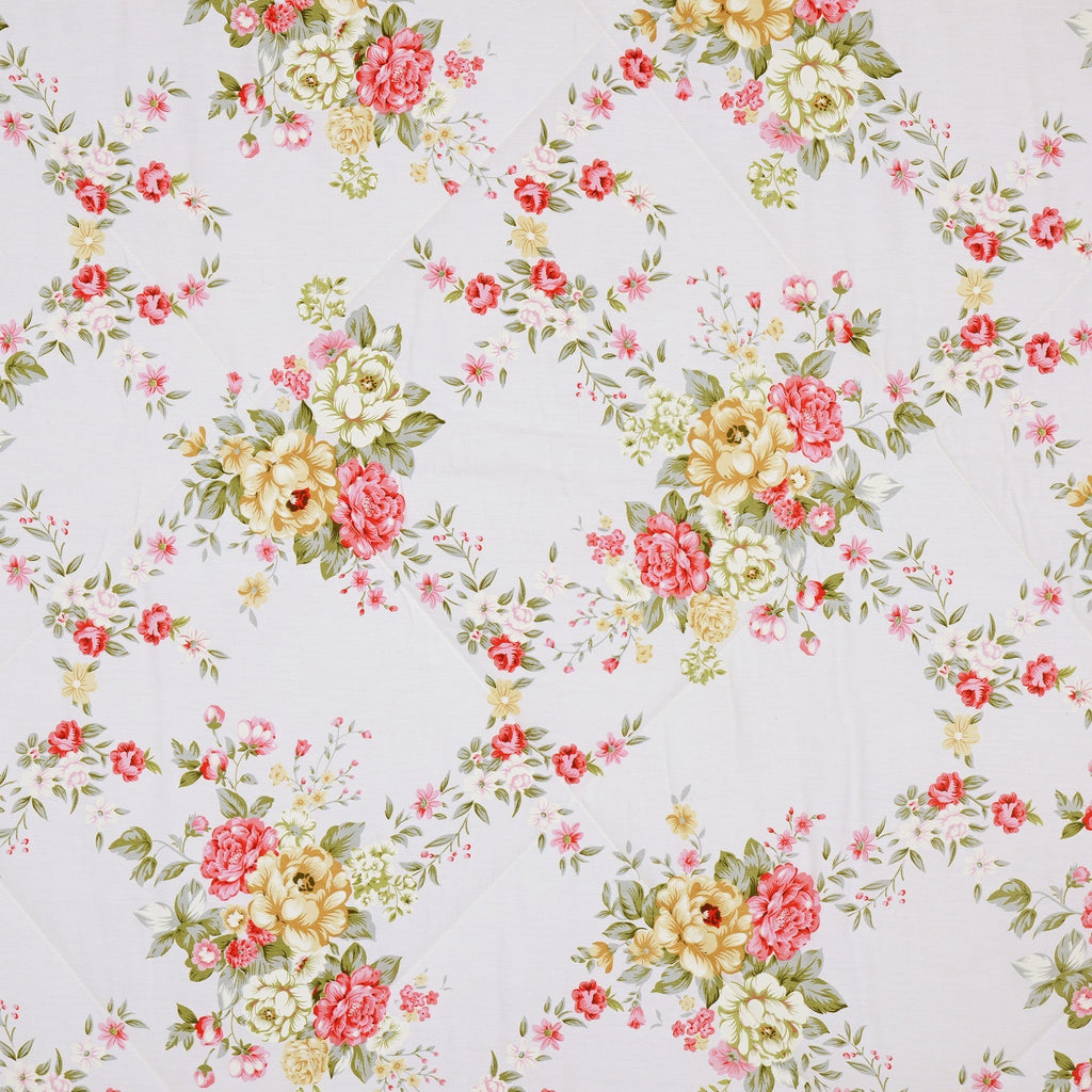 Soft Cotton Floral White/neutral Single AC Quilt
